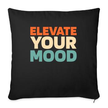 Elevator Elevator - Sofa pillowcase 17,3'' x 17,3'' (45 x 45 cm) - black - Front