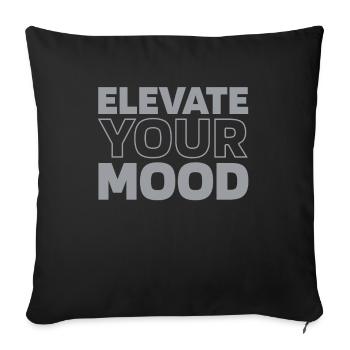 Elevator Elevator - Sofa pillowcase 17,3'' x 17,3'' (45 x 45 cm) - black - Front