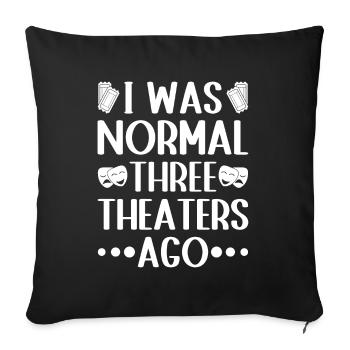 Théâtre J’étais normal Acteur Théâtre musical - Housse de coussin décorative 45 x 45 cm - noir - Devant