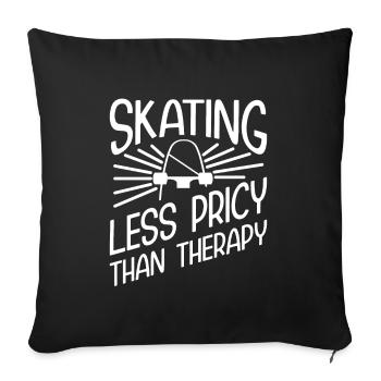 Skateboard Art For Boys Girls Men Skateboard Gifts - Sofa pillowcase 17,3'' x 17,3'' (45 x 45 cm) - black - Front