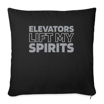 Elevator Elevator - Sofa pillowcase 17,3'' x 17,3'' (45 x 45 cm) - black - Front