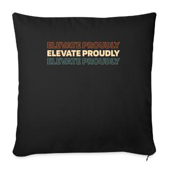 Elevator Elevator - Sofa pillowcase 17,3'' x 17,3'' (45 x 45 cm) - black - Front