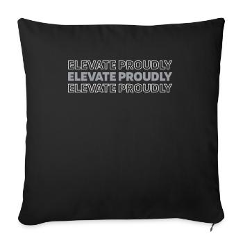 Elevator Elevator - Sofa pillowcase 17,3'' x 17,3'' (45 x 45 cm) - black - Front