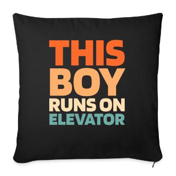 Elevator Elevator - Sofa pillowcase 17,3'' x 17,3'' (45 x 45 cm) - black - Front