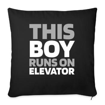 Elevator Elevator - Sofa pillowcase 17,3'' x 17,3'' (45 x 45 cm) - black - Front