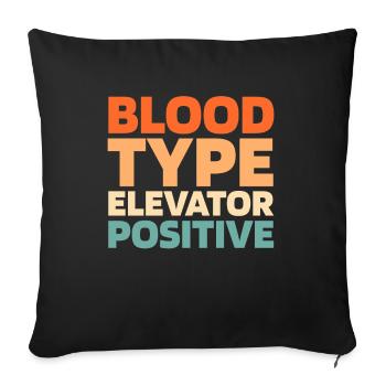 Elevator Elevator - Sofa pillowcase 17,3'' x 17,3'' (45 x 45 cm) - black - Front