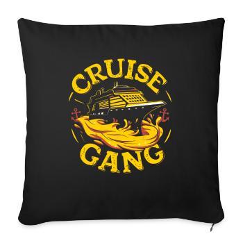 Croisière - Housse de coussin décorative 45 x 45 cm - noir - Devant