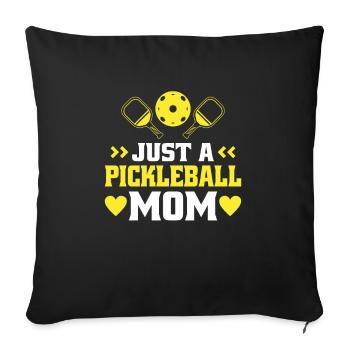 Pickleball Mutter Juste une maman de pickleball - Housse de coussin décorative 45 x 45 cm - noir - Devant