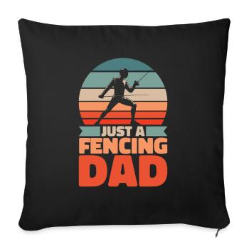 Escrimeur Escrimeur Père Juste Un Escrimeur Papa - Housse de coussin décorative 45 x 45 cm - noir - Devant