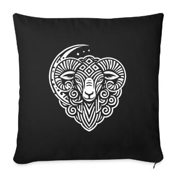Schaf Moon Phases - Sofakissenbezug 45 x 45 cm - Schwarz - Vorne