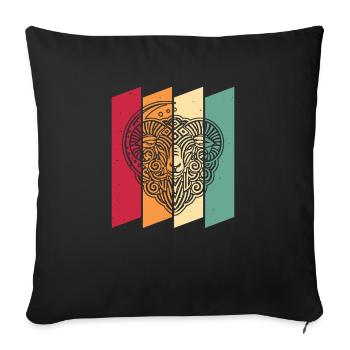 Schaf Moon Phases - Sofakissenbezug 45 x 45 cm - Schwarz - Vorne