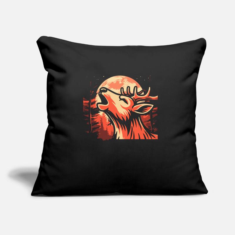 Deer Moon Howling Sofa pillowcase 17,3'' x 17,3'' (45 x 45 cm)