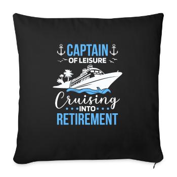 Kreuzfahrt Retired Retirement - Sofakissenbezug 45 x 45 cm - Schwarz - Vorne