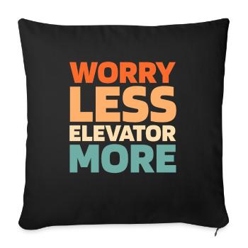 Elevator Elevator - Sofa pillowcase 17,3'' x 17,3'' (45 x 45 cm) - black - Front