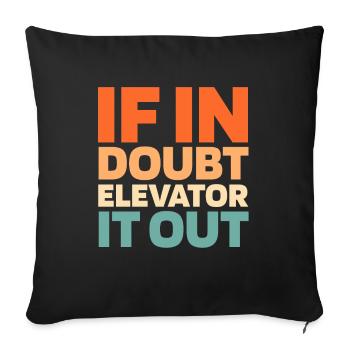 Elevator Elevator - Sofa pillowcase 17,3'' x 17,3'' (45 x 45 cm) - black - Front