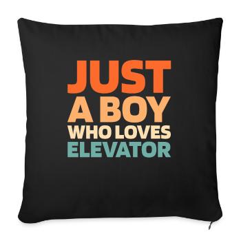 Elevator Elevator - Sofa pillowcase 17,3'' x 17,3'' (45 x 45 cm) - black - Front