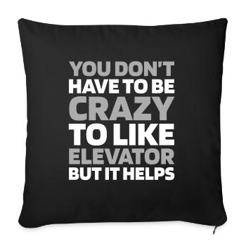 Elevator Elevator - Sofa pillowcase 17,3'' x 17,3'' (45 x 45 cm) - black - Front