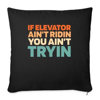 Elevator Elevator - Sofa pillowcase 17,3'' x 17,3'' (45 x 45 cm) - black - Front