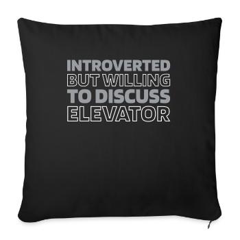 Elevator Elevator - Sofa pillowcase 17,3'' x 17,3'' (45 x 45 cm) - black - Front