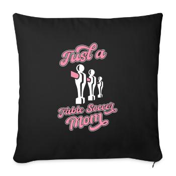Tischfußball Kicker Just A Table Soccer Mom - Housse de coussin décorative 45 x 45 cm - noir - Devant