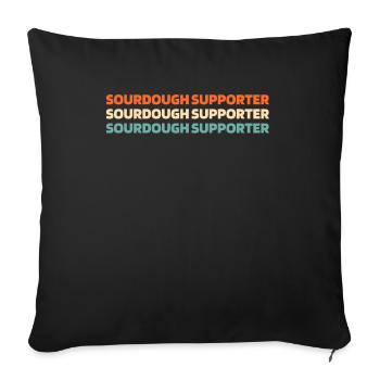 Pain au levain - Housse de coussin décorative 45 x 45 cm - noir - Devant