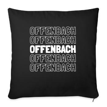 Ville allemande Offenbach-sur-le-Main, Hesse - Housse de coussin décorative 45 x 45 cm - noir - Devant