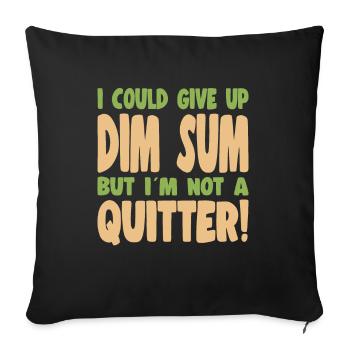 Bao Bun Funny Could Give Up Dim Sum Asian Food - Sofa pillowcase 17,3'' x 17,3'' (45 x 45 cm) - black - Front