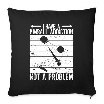 J’ai une idée de flipper Addiction Pinball - Housse de coussin décorative 45 x 45 cm - noir - Devant