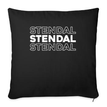 German city of Stendal Saxony-Anhalt - Sofa pillowcase 17,3'' x 17,3'' (45 x 45 cm) - black - Front