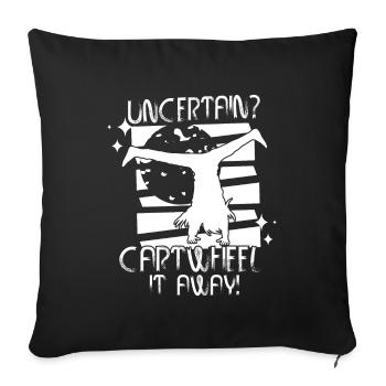 Cartwheeling Acrobat CArtwheel It Way Gymnastique - Housse de coussin décorative 45 x 45 cm - noir - Devant