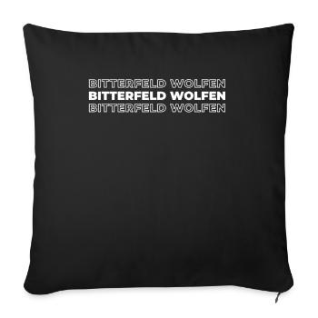 Ville allemande de Bitterfeldwolfen8 Saxe-Anhalt - Housse de coussin décorative 45 x 45 cm - noir - Devant