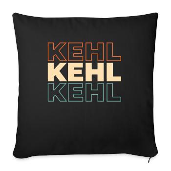 German city Kehl Baden-Württemberg - Sofa pillowcase 17,3'' x 17,3'' (45 x 45 cm) - black - Front