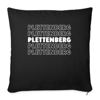 German city of Plettenberg, North Rhine-Westphalia - Sofa pillowcase 17,3'' x 17,3'' (45 x 45 cm) - black - Front