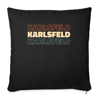 German city of Karlsfeld, Bavaria - Sofa pillowcase 17,3'' x 17,3'' (45 x 45 cm) - black - Front