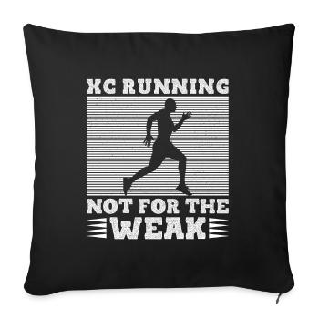 Cross Country Runner Design - XC Coach - Running - Sofa pillowcase 17,3'' x 17,3'' (45 x 45 cm) - black - Front
