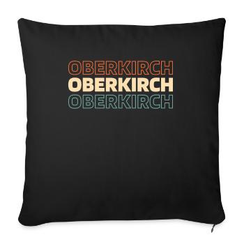 Deutsche Stadt Oberkirch Badenwürttemberg - Sofakissenbezug 45 x 45 cm - Schwarz - Vorne