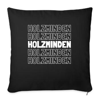 German city Holzminden, Lower Saxony - Sofa pillowcase 17,3'' x 17,3'' (45 x 45 cm) - black - Front