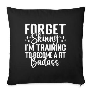Powerlifting Bodybuilder Fit Badass Gym - Sofa pillowcase 17,3'' x 17,3'' (45 x 45 cm) - black - Front