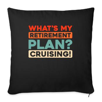 Cruise Retraite - Housse de coussin décorative 45 x 45 cm - noir - Devant