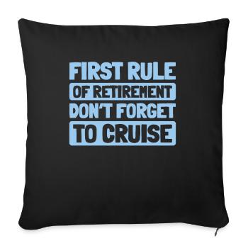 Cruise Retraite - Housse de coussin décorative 45 x 45 cm - noir - Devant