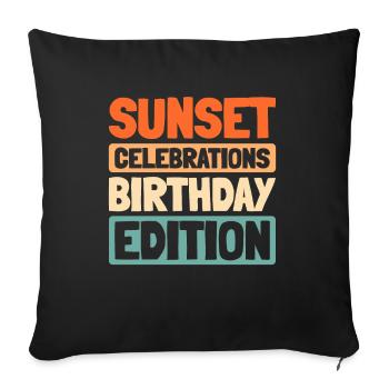 Kreuzfahrt Birthday Cruise - Sofakissenbezug 45 x 45 cm - Schwarz - Vorne