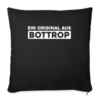 German city Bottrop, North Rhine-Westphalia - Sofa pillowcase 17,3'' x 17,3'' (45 x 45 cm) - black - Front