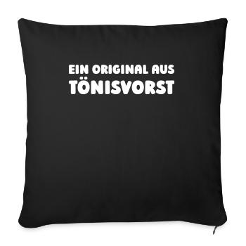 German city of Tönisvorst, North Rhine-Westphalia - Sofa pillowcase 17,3'' x 17,3'' (45 x 45 cm) - black - Front