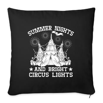 Circus Graphic Summer Night Circus Light Gift Idea - Sofa pillowcase 17,3'' x 17,3'' (45 x 45 cm) - black - Front