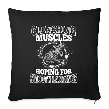 Dirt Bike Rider Smooth Landings MX Motocross - Sofa pillowcase 17,3'' x 17,3'' (45 x 45 cm) - black - Front