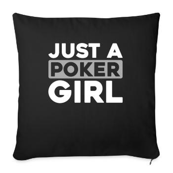 Poker Just A Poker Girl - Sofa pillowcase 17,3'' x 17,3'' (45 x 45 cm) - black - Front