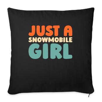 Motoneige Motoneige - Housse de coussin décorative 45 x 45 cm - noir - Devant