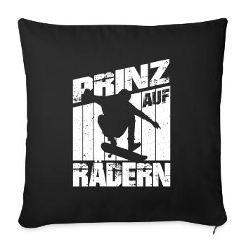 Skateboard Graphic pour Garçons Filles Hommes - Housse de coussin décorative 45 x 45 cm - noir - Devant