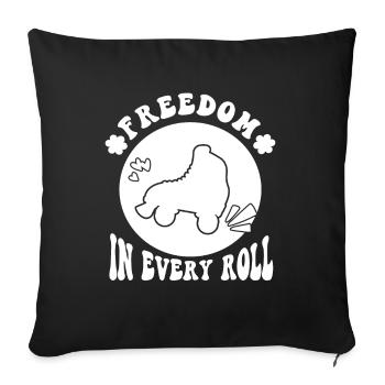 Roller Skating Skate Freedom In Every Roll Gifts - Sofakissenbezug 45 x 45 cm - Schwarz - Vorne