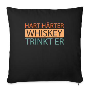 Whisky Whiskey - Sofakissenbezug 45 x 45 cm - Schwarz - Vorne